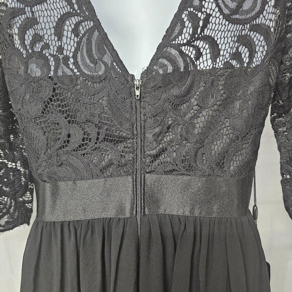 Ever Pretty Dress Black Lace Fairy Goth Whimsygoth Maxi 6 NWT - Picture 9 of 15